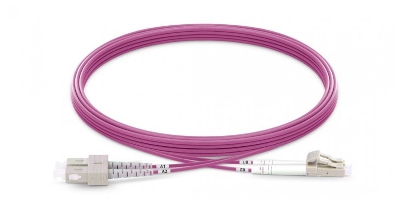 SC-LC Fiber Patch Cord MultiMode Duplex OM4